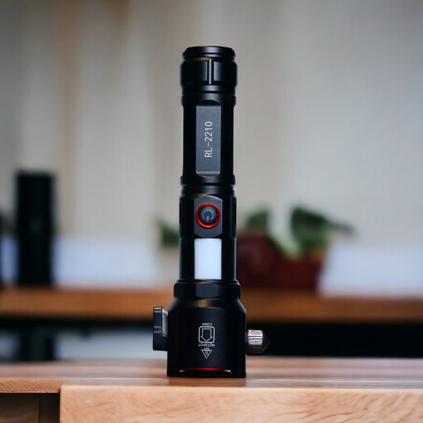 (Original RL 2210) Super Powerful 8-in-1 Emergency Flashlight & Charging Bank | 1km Range With One Extra Cell🔥
