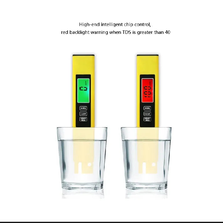 3 in 1 TDS Meter , Accurate Water Quality Tester With Black Lit Screen , TDS ,EC And Temperature , 0 _9999 Ppm Portable Water Tester With aTC For Drinking Water Aquariums ( yellow)